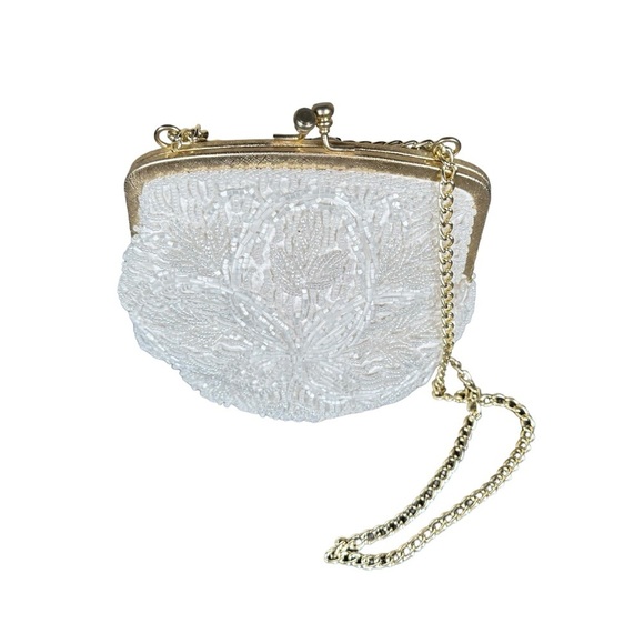 VINTAGE Mini Hand-Beaded Kiss Lock Purse - Picture 6 of 9
